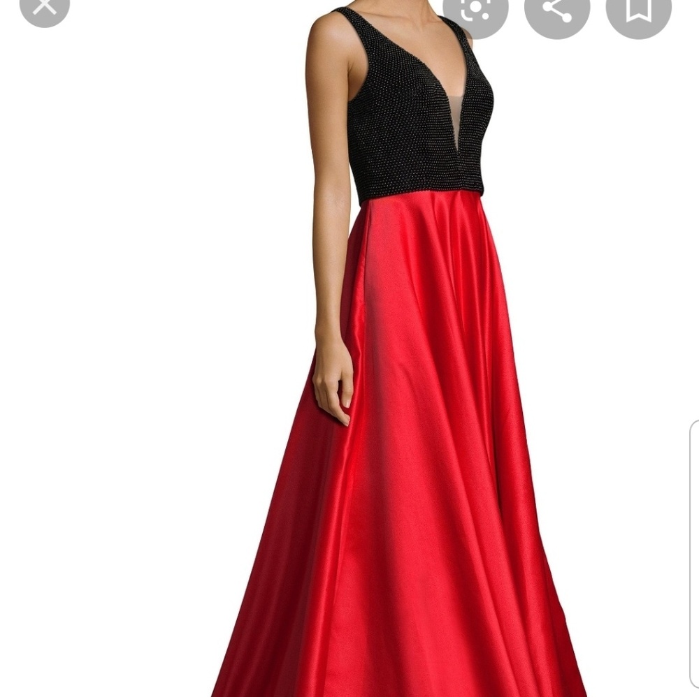 Basix Black Label Red and Black Gown size 10